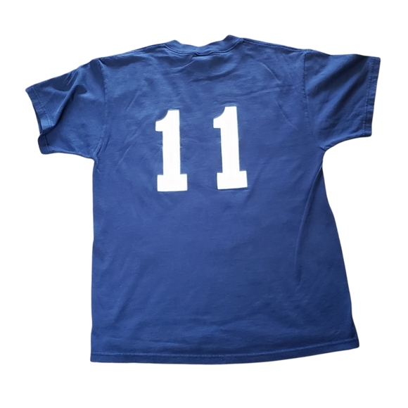 Brewers Jersey Shirt Baseball Fruit of the Loom Large Navy Blue Short Sleeve - Picture 4 of 6